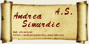 Andrea Simurdić vizit kartica